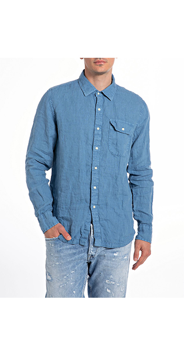 リネンレギュラーフィットシャツ